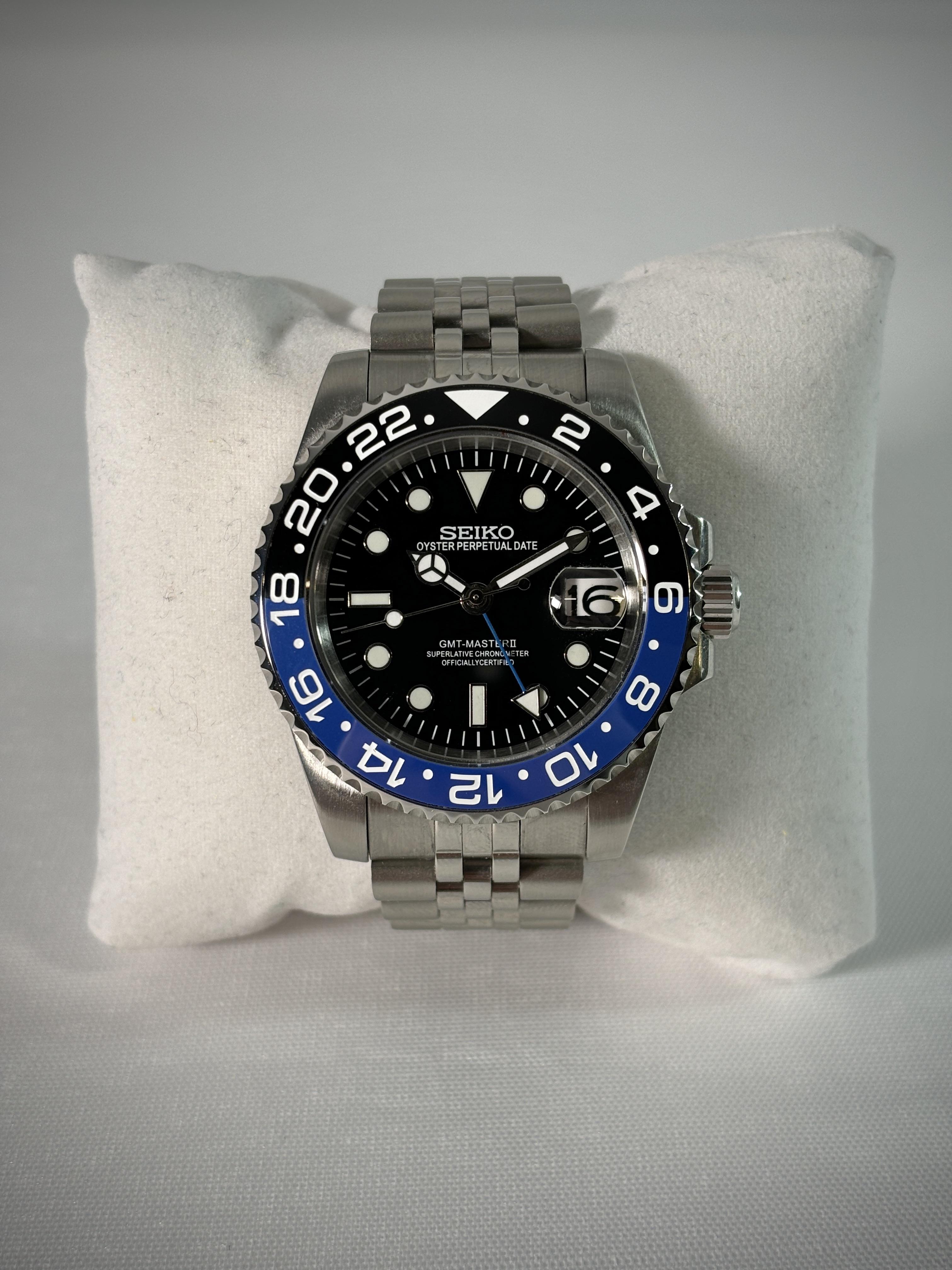 SEIKO MOD GMT MASTER BATMAN