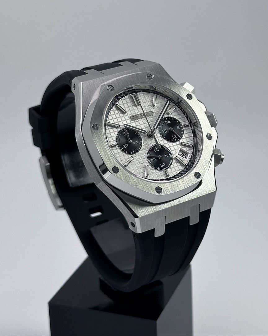 SEIKO MOD ROYAL OAK PANDA DIAL (RUBBER STRAP)