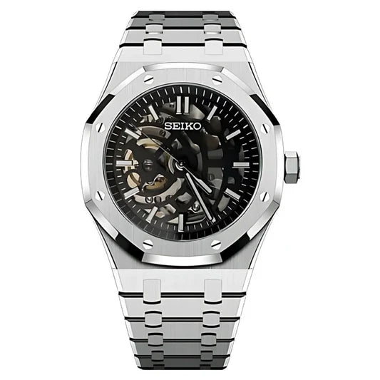 SEIKO MOD ROYAL OAK SKELETON SILVER