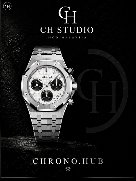 SEIKO MOD ROYAL OAK PANDA DIAL