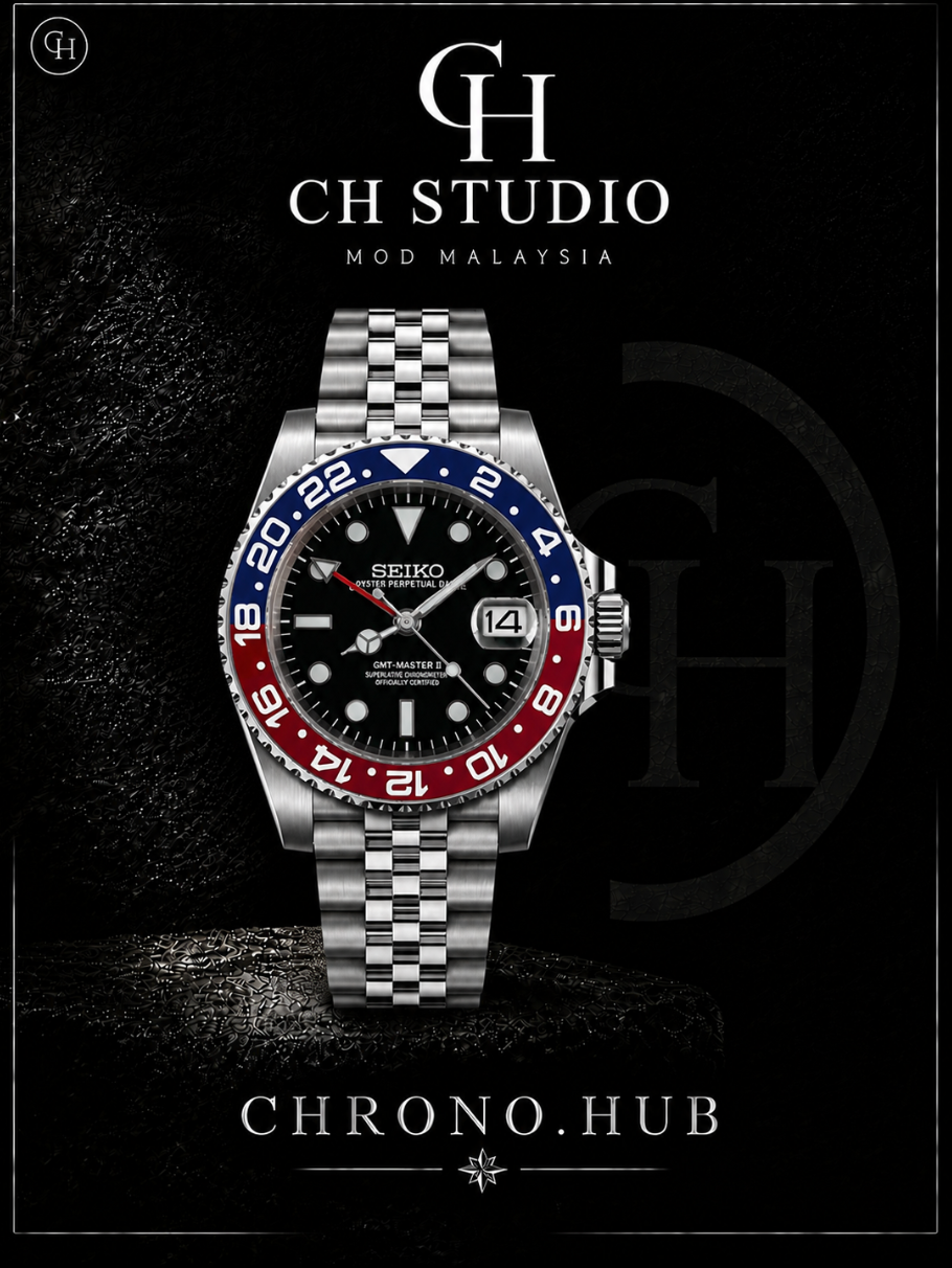 SEIKO MOD GMT MASTER PEPSI