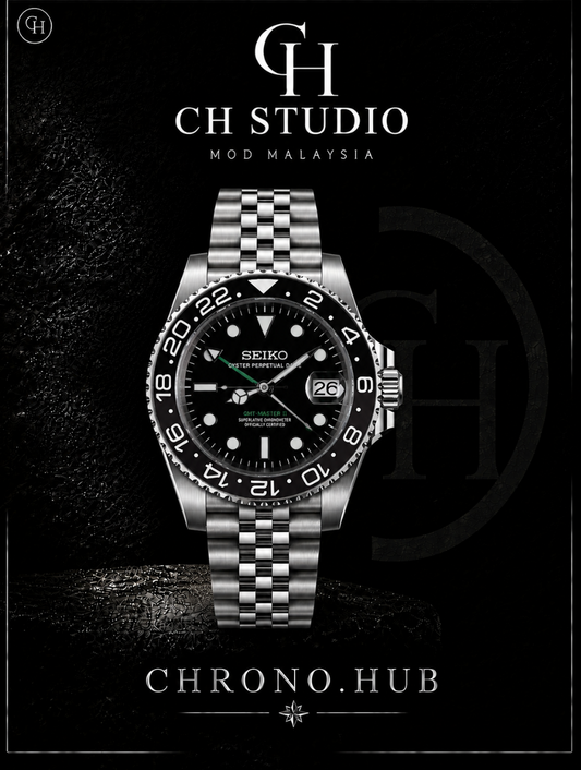 SEIKO MOD GMT MASTER BRUCE WAYNE