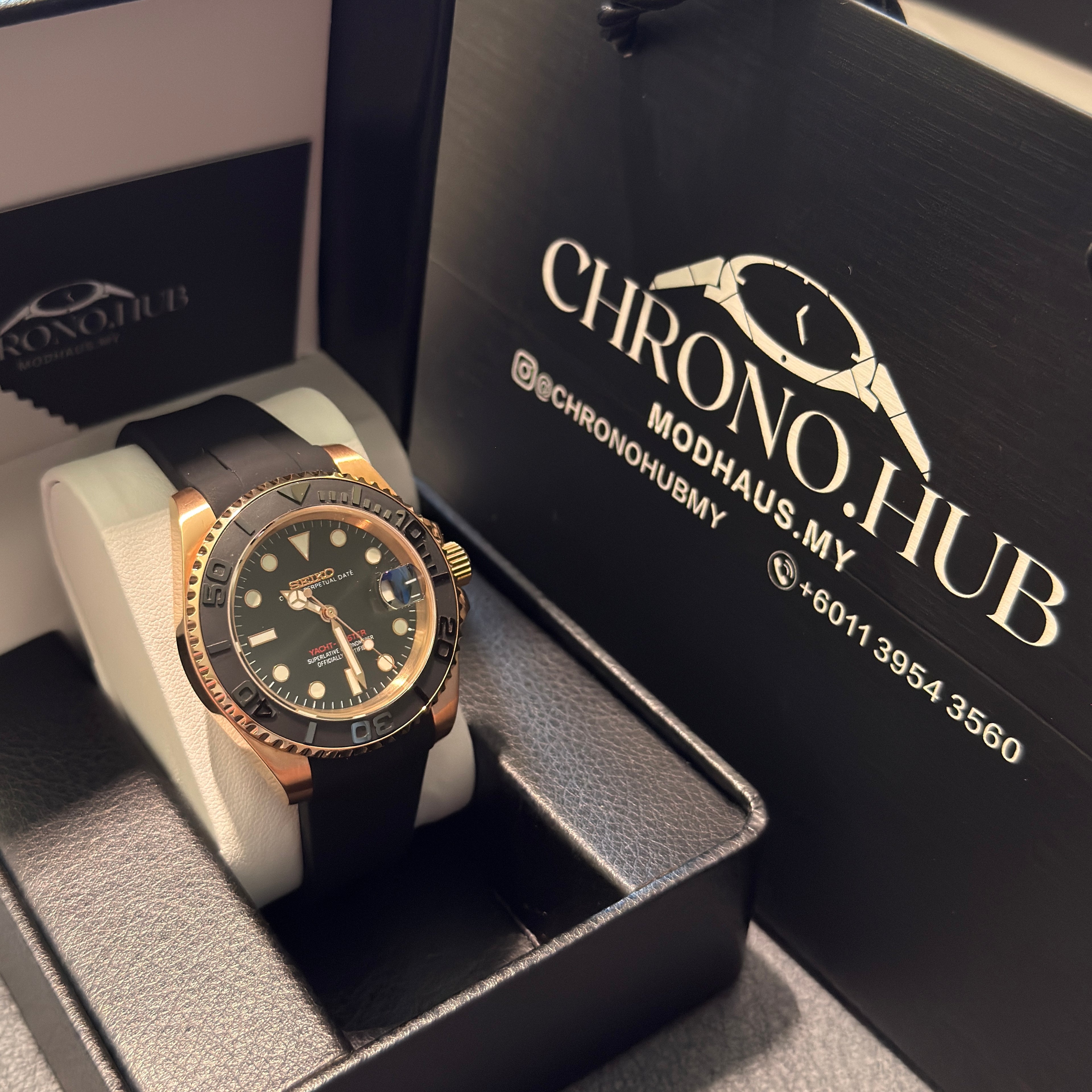 SEIKO MOD YATCHMASTER ROSE GOLD