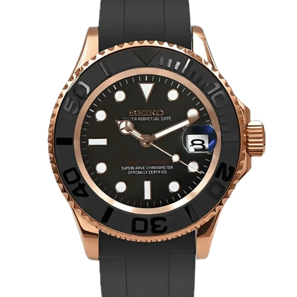 SEIKO MOD YATCHMASTER ROSE GOLD